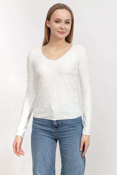 Emporio Armani Kadın Bisiklet Yaka T-shirt