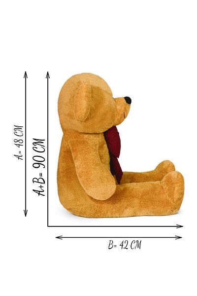 ÖZGÜNER 90 cm Wide 100% Domestic Bow Tie Teddy Bear