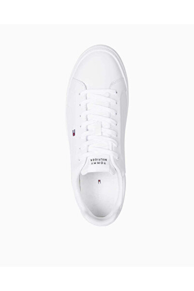 Tommy Hilfiger Erkek Deri Sneaker - Beyaz