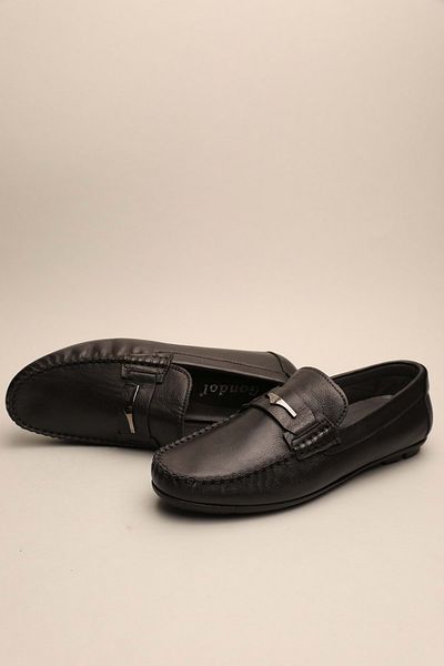 Gondol Loafer clasic din piele naturală pentru bărbați negru 39 Ttx.629