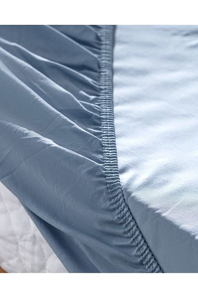 Madame Coco Manon Ranforce Spannbettlaken, 100 % Baumwolle, Kingsize, Dunkelblau