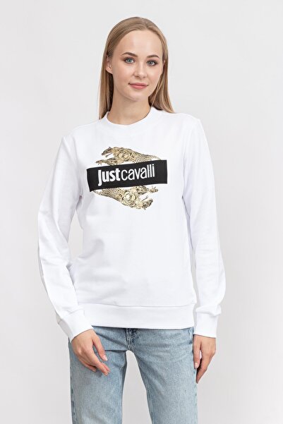 Just Cavalli Kadın Bisiklet Yaka Sweatshirt74pbıf07cj200