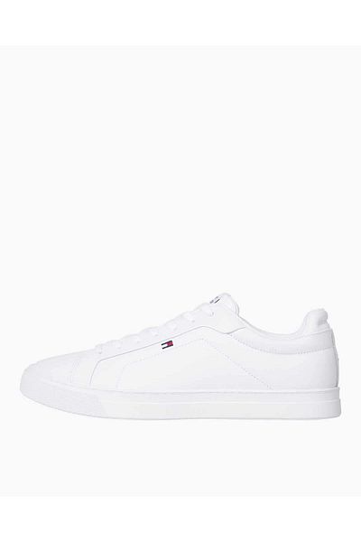 Tommy Hilfiger Bílé pánské kožené tenisky