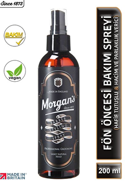 Morgan's Pomade Morgan's Barber Styling Spray - Hafif Ve Doğal Tutuşlu Sprey ...