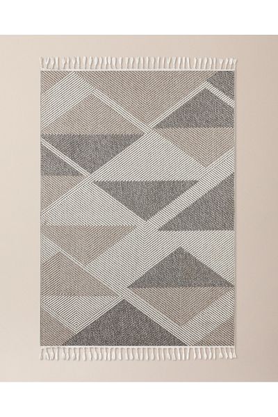 Madame Coco Grelot Fransenteppich – Grau – 155 x 225 cm