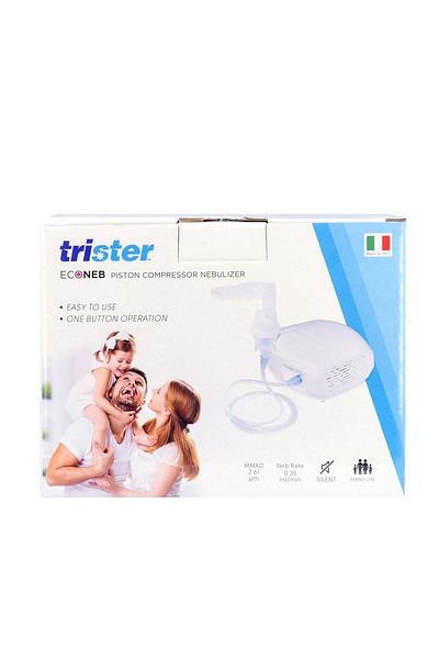 trister Econeb Piston Compressor Nebulizer, Nebulization Rate 0.35 Ml/Min : AP12003A
