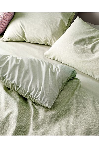 Madame Coco Odette Familiengröße, 100 % Baumwolle, Ranforce-Bettbezug-Set mit Druck, Khaki