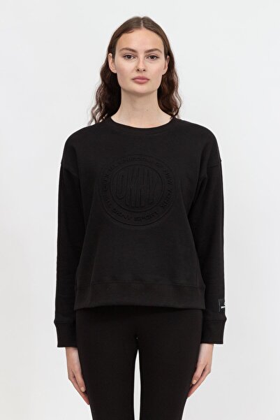 Dkny Embossed Medallion C Women's Crew Neck Sweatshirt