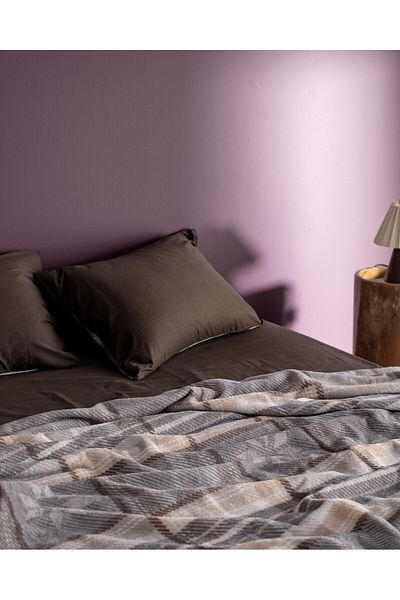 Madame Coco Delit Doppelte Welsoft Fleecedecke mit Aufdruck, Grau
