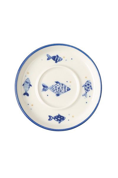 Madame Coco Grande Poisson 6-teiliges Teeglas-Untertassen-Set