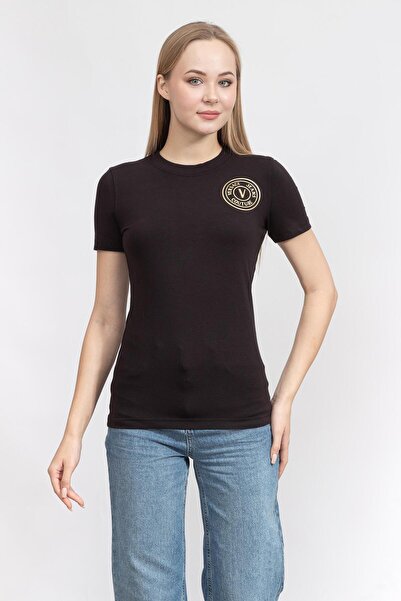 VERSACE JEANS COUTURE Kadın Tişört SiyahAltın
