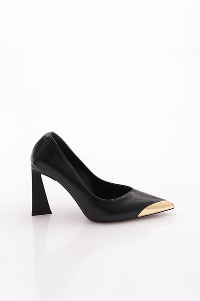 DGN Pantofi de damă cu toc înalt Black Croco 2364112859