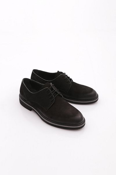 DGN Ανδρικά παπούτσια casual από γνήσιο δέρμα μαύρο Nubuck 82121123210