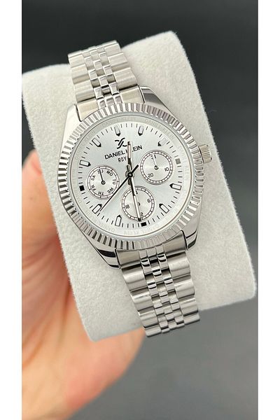 Daniel Klein Silver Colored Steel Cord Wrist Watch - 3 Atm Waterproof