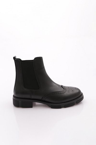 DGN Men's Chelsea Boots Genuine Leather Black Analine 95123210