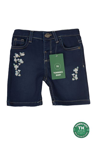 Tommiks Kids Baby Girl Jeans Flower Patterned Shorts