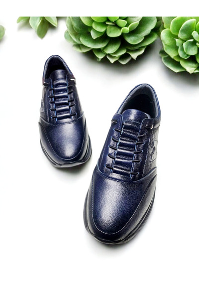 GokceKundura06 Чоловічі шкіряні черевики з прозорою стрічкою на підошві