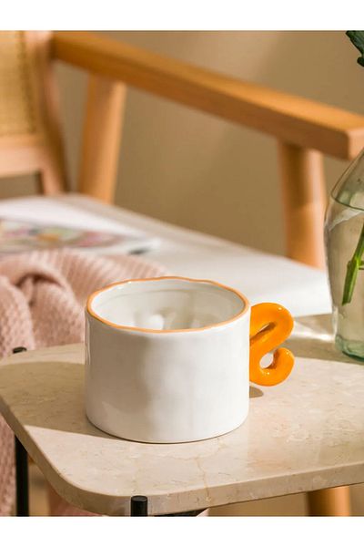 LC Waikiki Lcw Home Mixed Embossed Printed Ceramic Mug 450 ml