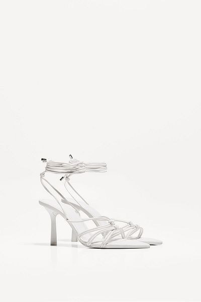 Bershka Tied heeled sandals