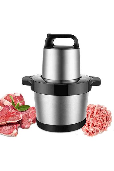 MHB MHB Electric Steel Vegetable Chopper - 1000W, 6L Capacity
