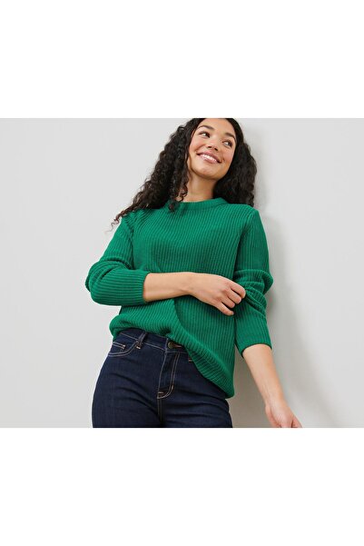 Tchibo Товстий в'язаний светр, зелений