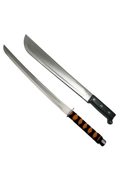 Depox Set de vânătoare IdeallStore®, sabie Ninja Path și machetă cu lamă pirat, oțel inoxidabil, multicolor