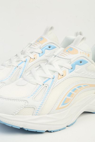 Pierre Cardin White Blue Women's Sports Shoes Pci-11369