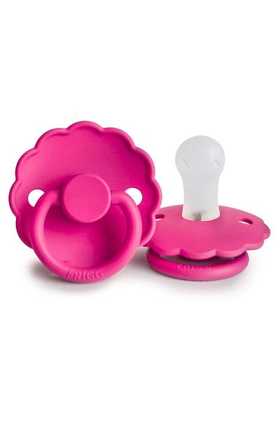 Frigg Daisy Silicone Pacifier - Fuchsia 0-6 Months