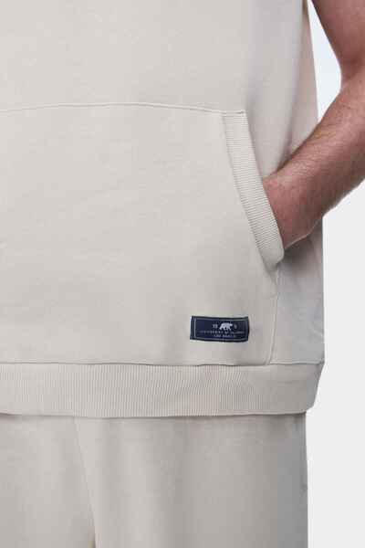 UCLA HEWITT Кістковий колір вишивка без рукавів оверсайз чоловічий світшот