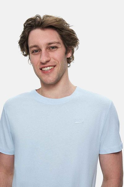 UCLA Tricou pentru bărbați, cu broderie, cu decolteu, albastru cer HARPER