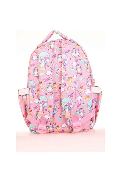 KAUKKO Rucsac de școală pentru fete cu model unicorn și piatră în oglindă