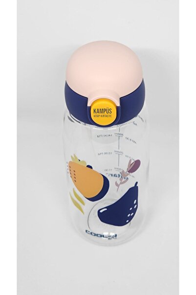 Gıpta Lockable Tritan Water Bottle with Straw 600ml Blue-In Box