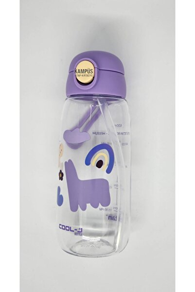 Gıpta Lockable Tritan Water Bottle with Straw 600ml Lilac-In Box
