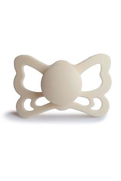 Frigg Butterfly Silicone Pacifier - Cream 6-18 Months