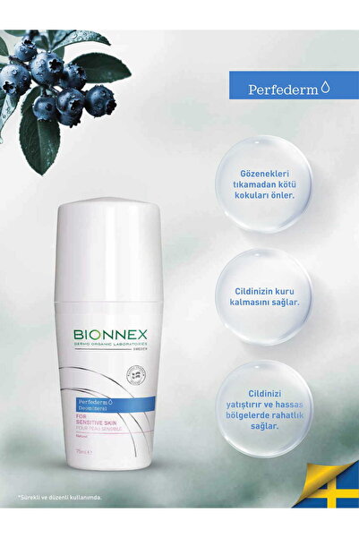 Bionnex Perfederm Deomineral 2'si 1 Arada Aydınlatıcı Etkili Roll-On Deodorant, 75 ml