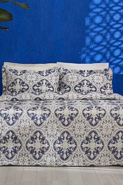 Karaca Home Blue Two-Person Bed Cover Set