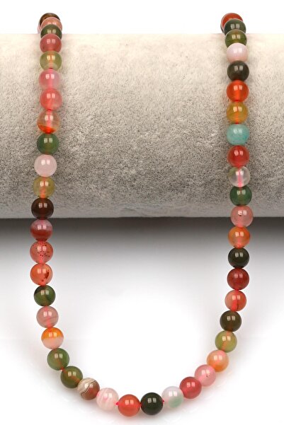 Alibaba Doğaltaş Karnelyan Akik Doğal Taş Dizi 6 mm Küre Kesim