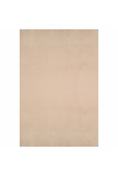 LİNOS HOME Puffy Peluş Halı Bej Yumuşacık Yıkanabilir Kaymaz Taban Yolluk Oturma Odası Mutfak