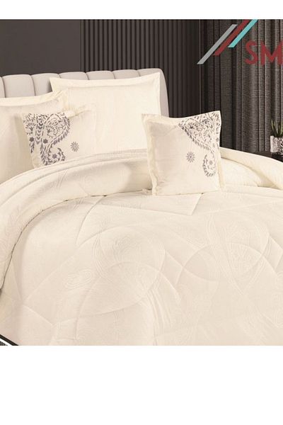smart home Double Velvet Hotel Bedspread, Fits 200X200cm Bed, 6 Pieces Double Sided Bedspread