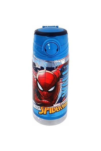 Frocx Spiderman Water Bottle - 500 ml Wallcrawlerw Water Bottle with Lock and Straw