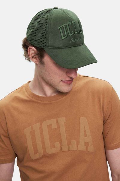 UCLA Tricou pentru bărbați CULVER maro cu decolteu cu imprimeu standard