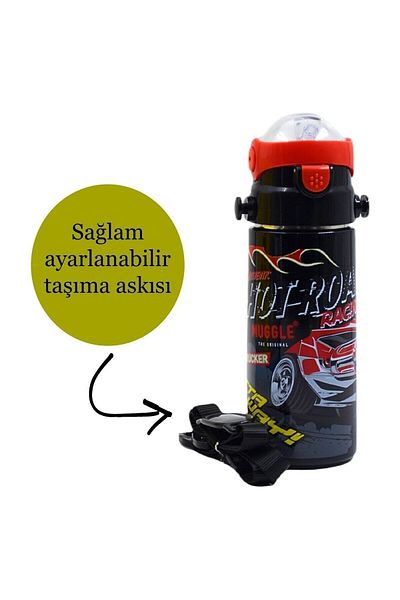 MUGGLE Steel Flask with Straw MT2346