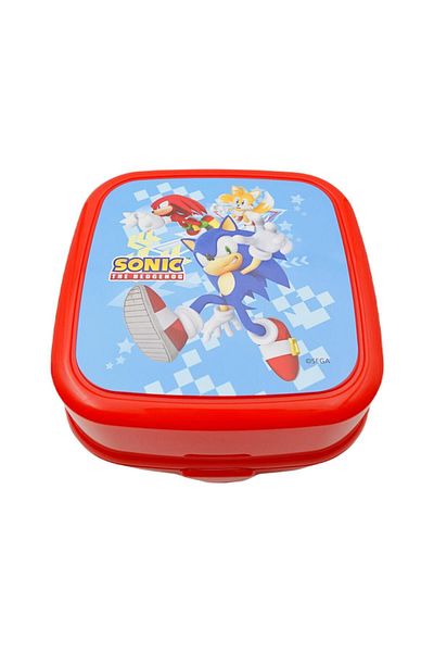 Sonic Red 4 Compartment Nutrition Container in Spoon-Fork