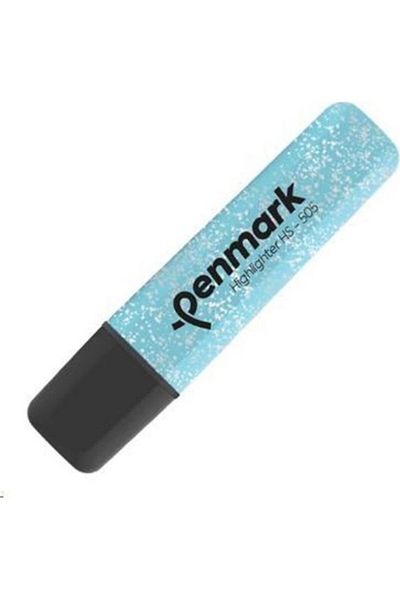 penmark Light Blue Highlighter - 10 PAck with MetAllic Glitter