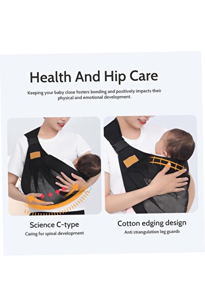 Generic Mikakoz Newborn Baby Carrier — Adjustable with Soft Ventilated Hip Seat & Wide Strap