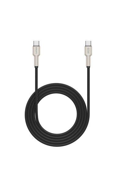 iOsuite كابل من سبيكة الزنك (USB-C) إلى (USB-C) - 60 واط - 1.2 متر - أسود