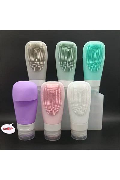 KURTULUŞ COMPANY Portable 4 in 1 Silicone Travel Bottle Set Leakproof Travel Type Cream Shampoo Lotion Bottle Set