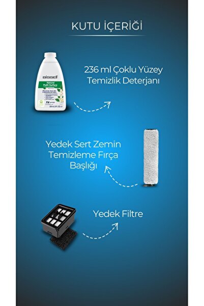 Bissell Crosswave Hf3 Cordless Pro Yüksek Vakumlu Kablosuz Sert Zemin Süpürme Ve Silme Makinesi