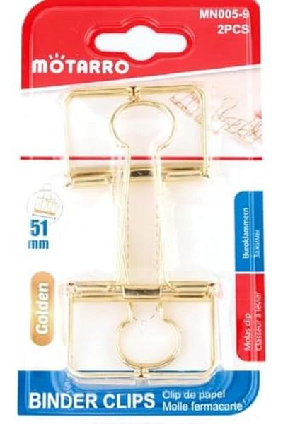 MOTARRO MN005-9 Binder Clips, 2-Pack, Silver