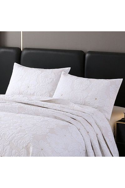 Orange Bed & Bath Alice Memory | Bed Cover 100% Cotton3 Pieces Double
